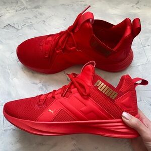 NWT Puma Red Sneakers in Size 9 US Women. Comes with Box